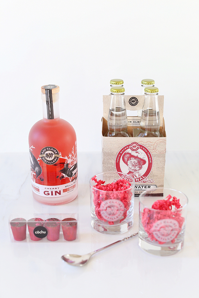 Rose Infused Cherry Gin Fizz | Featuring an Eau Claire Distillery Cherry Gin Cocktail Caddy GIVEAWAY | Calgary, Alberta Lifestyle + Food Blogger // JustineCelina.com