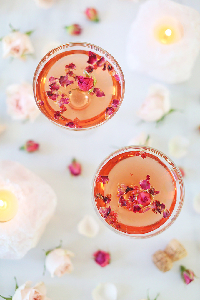 Rose Infused Cherry Gin Fizz | Featuring Eau Claire Distillery Artisanal Cherry Gin + The Silk Road Spice Merchant Rose Petal and Pink Peppercorn | Calgary, Alberta Lifestyle + Food Blogger // JustineCelina.com